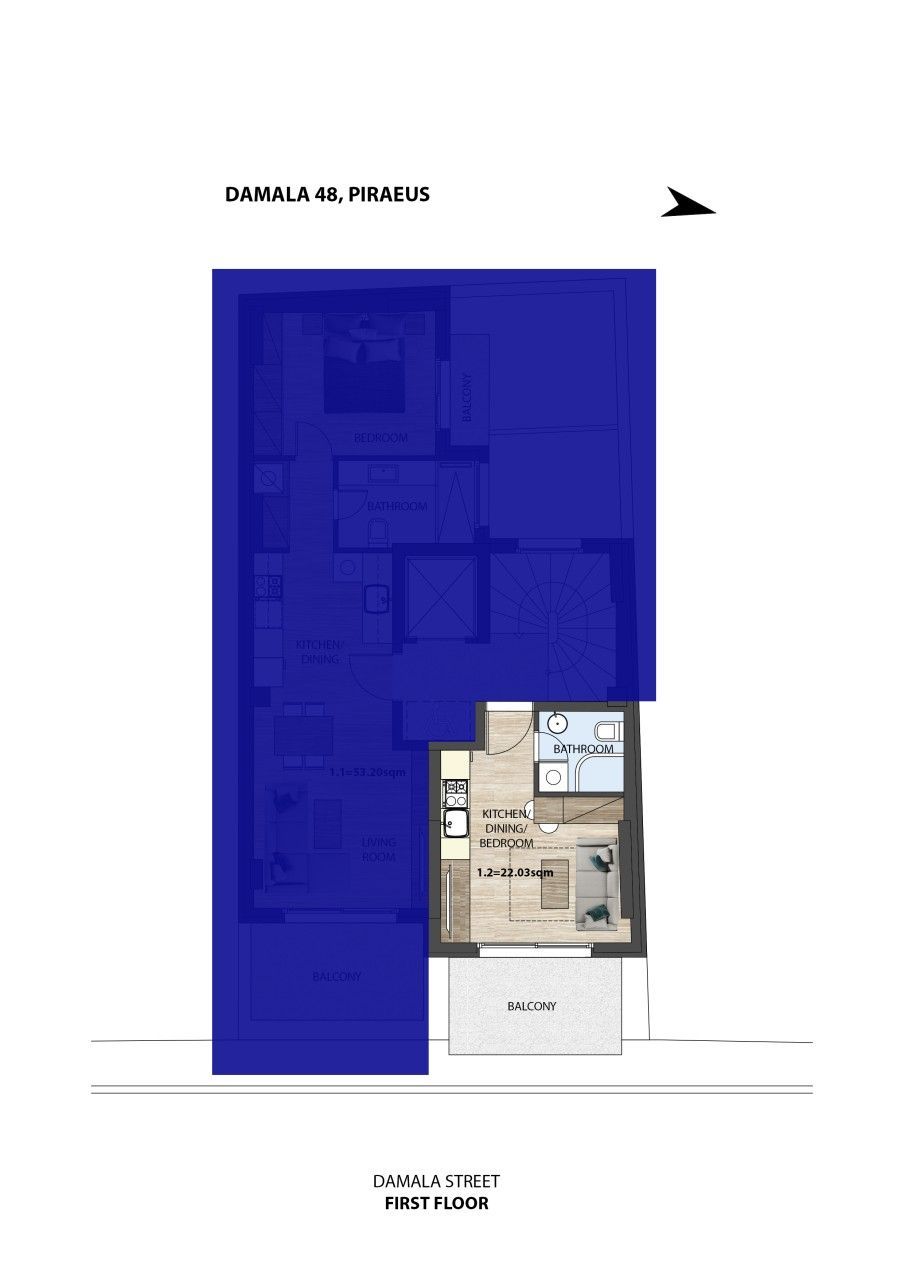 Studio / Γκαρσονιέρα 22τ.μ., 1ος, Πειραϊκή – Χατζηκυριάκειο, Πειραιάς